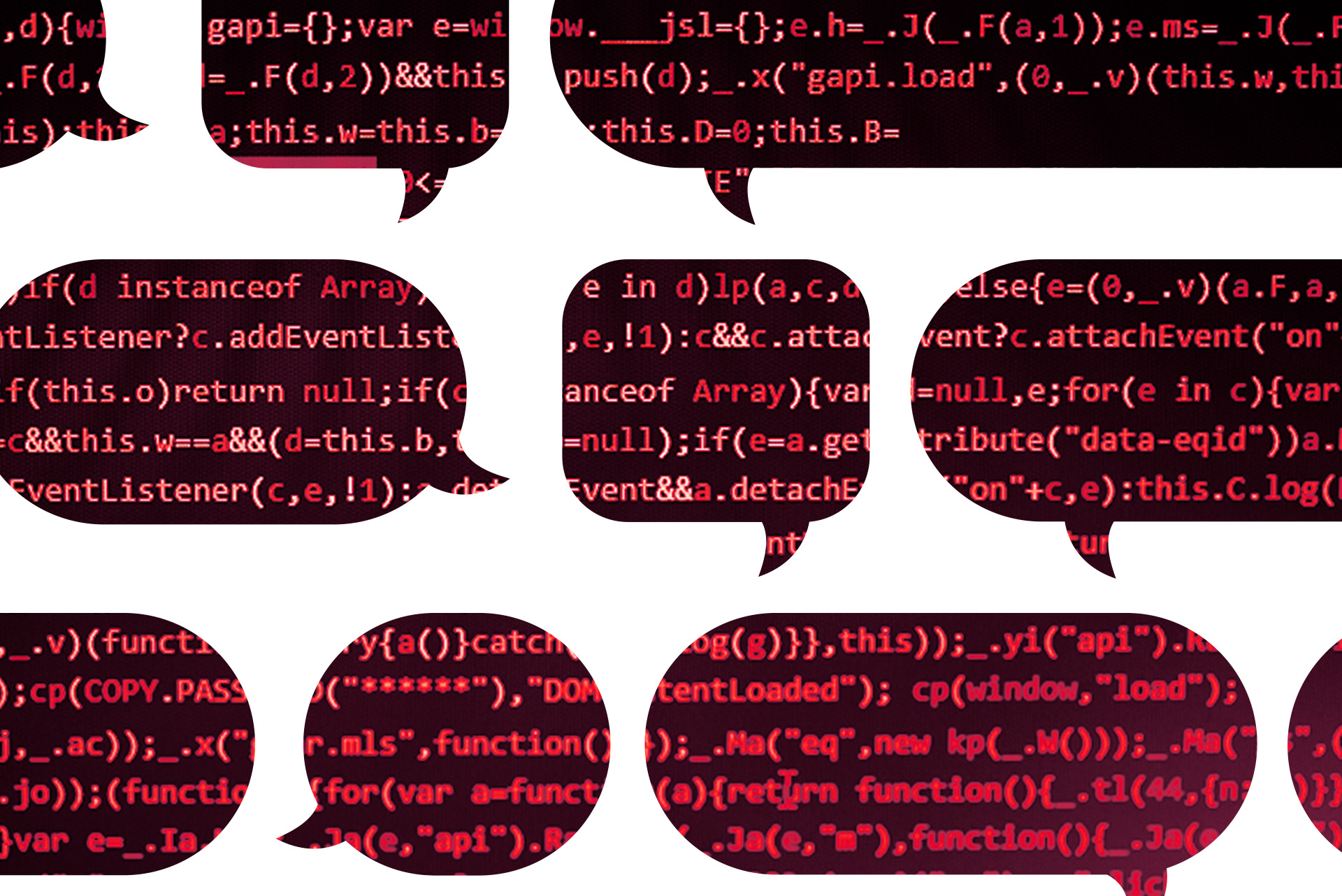Image of codes in bubbles